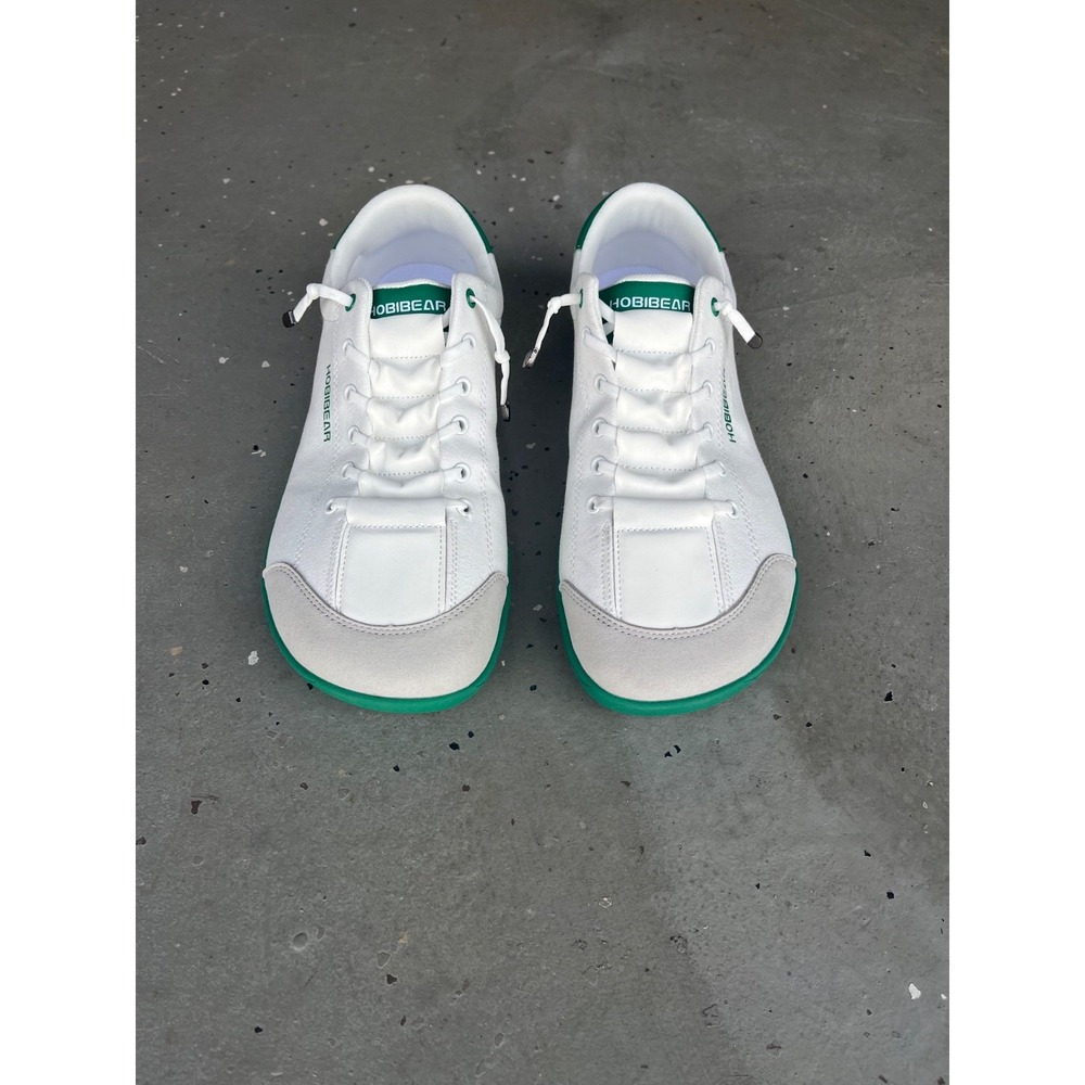 Hobibear Men's White and Green Sneakers